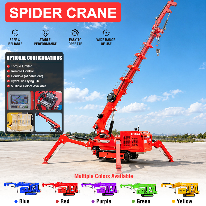 3 Ton Spider Crane with 10.8m Lifting Height Hightop